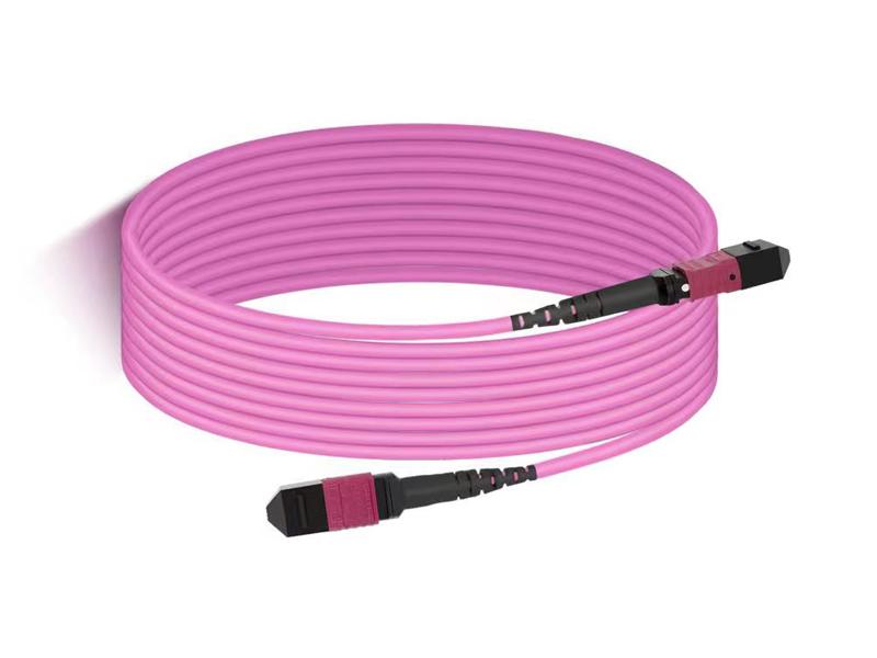 12F MTP MPO Female Multimode OM4 Fiber Optic Patch Cable